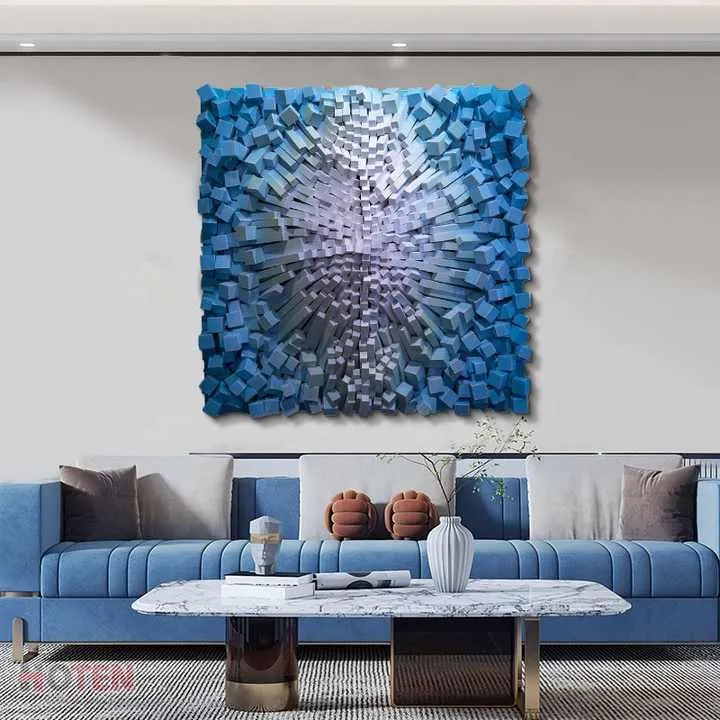 فن جداري هندسي إبداعي يدوي ثلاثي الأبعاد - Creative Geometric Wall Art Handmade