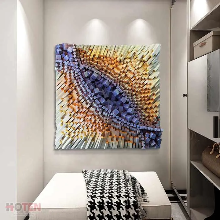فن جداري هندسي إبداعي يدوي ثلاثي الأبعاد - Creative Geometric Wall Art Handmade