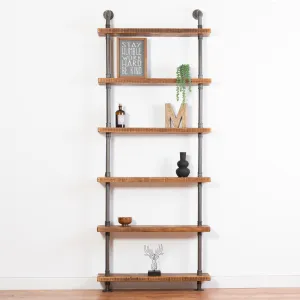 6 Shelf Industrial Chunky Pipe Shelving Unit