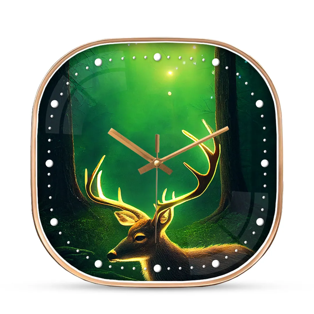 Amazing deer wall clock