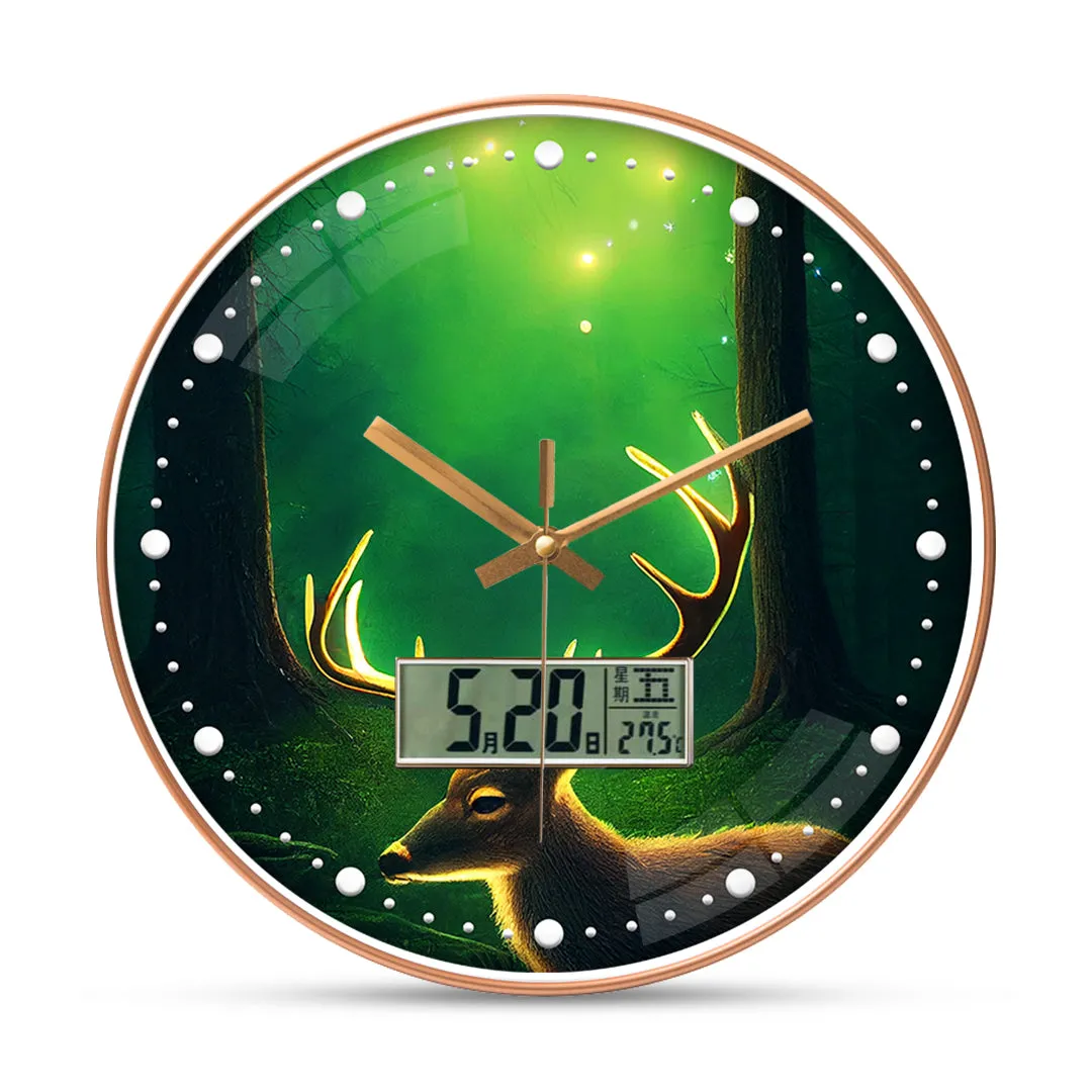 Amazing deer wall clock