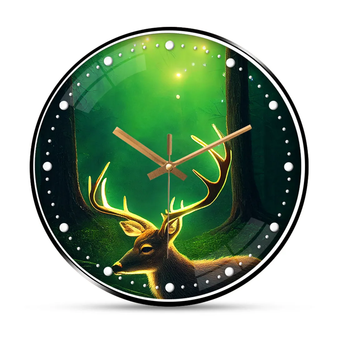 Amazing deer wall clock