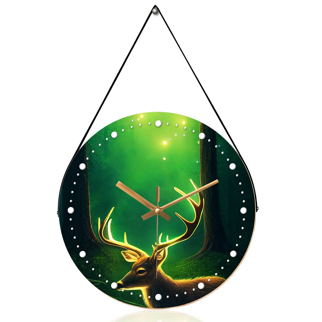 Amazing deer wall clock