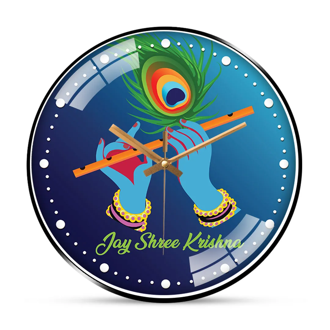 Bansuri Krishna wall clock
