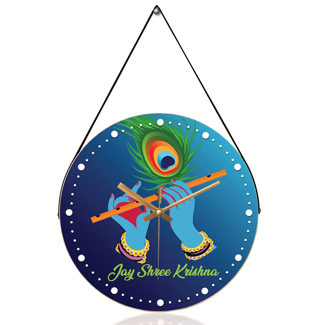 Bansuri Krishna wall clock