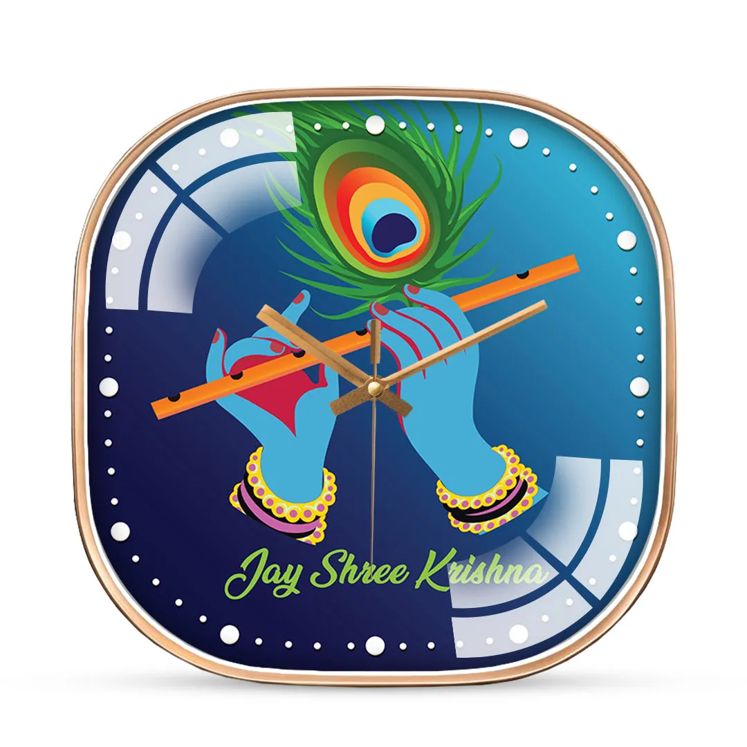 Bansuri Krishna wall clock