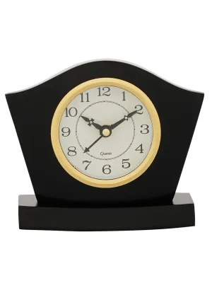 CHRONIKLE Elegant Wooden Case Analog Square Table Clock for Office Desk Study Room Home Decorations Gifts (Size: 14.5 x 6 x 13 CM | Weight: 350 Gram | Color: Cola)