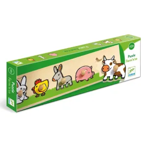 Djeco Wooden Puzzle - Farm'n'co