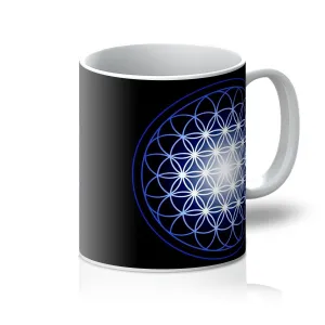 Flower of Life in Blue Mug Mug
