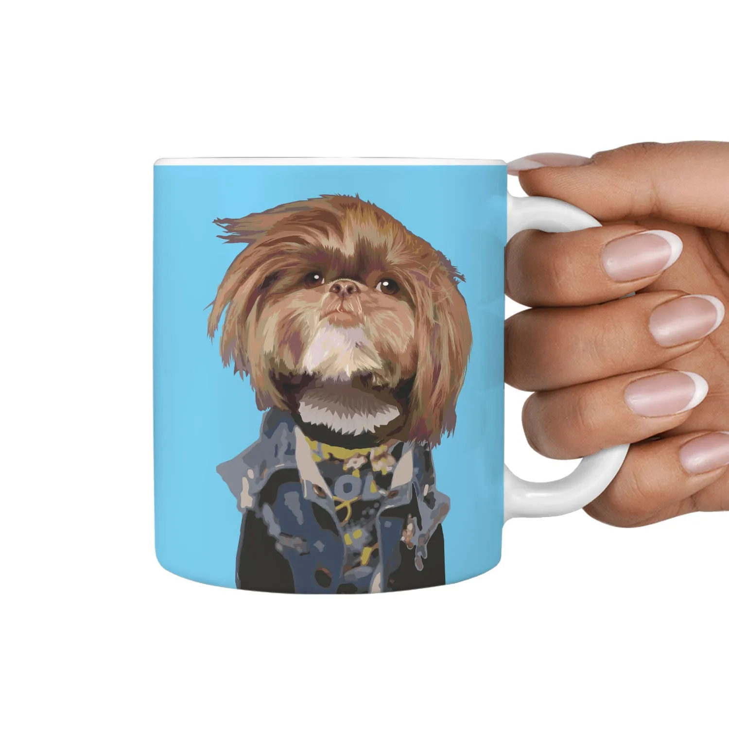 Funky Dog With Cool Hairdo Mug