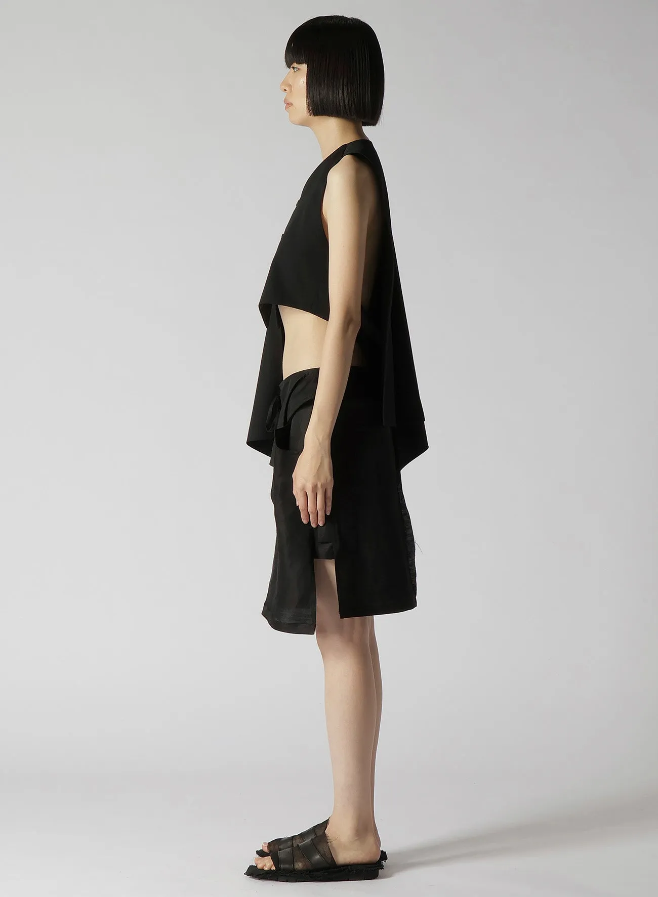 GABARDINE R STOLE DETAIL VEST