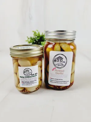 Green Cottage Kitchen, Pickled Garlic (Regular or Spicy)