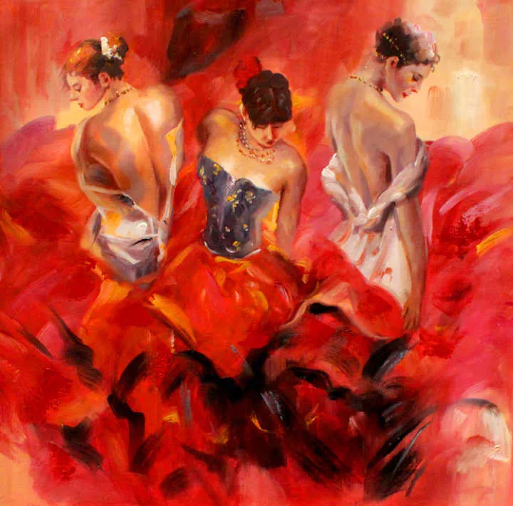 Handmade Abstract Oil Painting -لوحة زيتية تجريدية