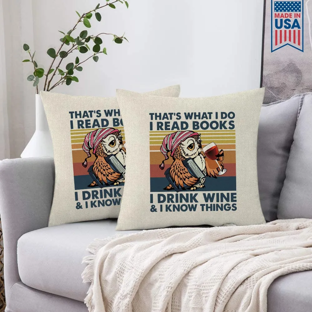 I Drink Wine And I Know Things Book Lovers Gift PILS11