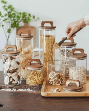 Lea Glass Round Shape Food And Snacks Glass Container Sets