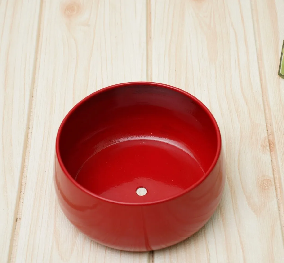 Metal Planters For Living Room (Red, Pack of 1)