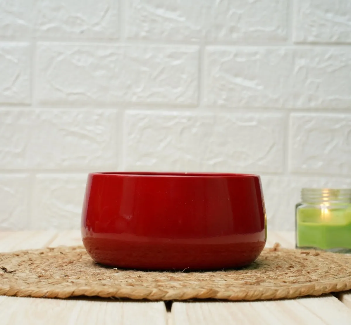 Metal Planters For Living Room (Red, Pack of 1)