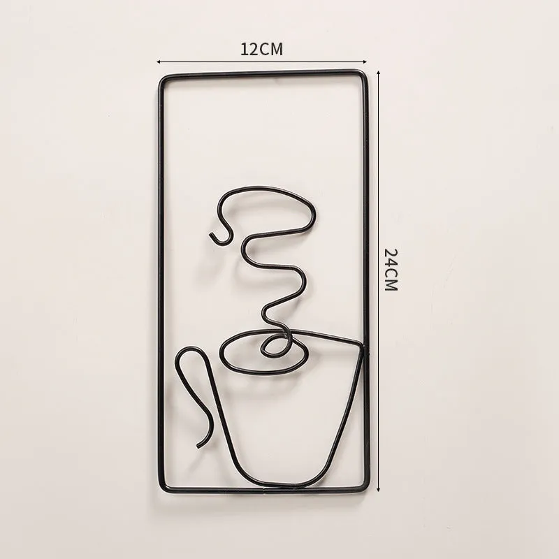 Modern Abstract Cat Metal Wall Hanging for Stylish Home Decor
