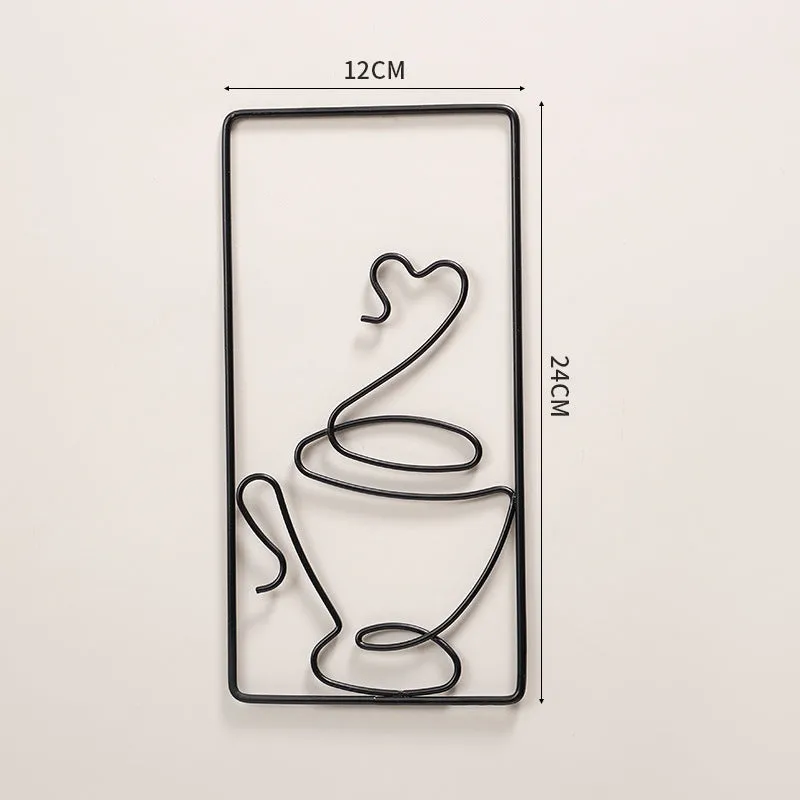 Modern Abstract Cat Metal Wall Hanging for Stylish Home Decor