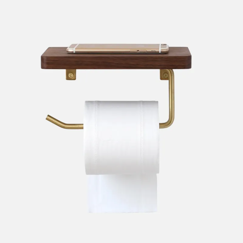 Multipurpose Wooden Toilet Roll Holder