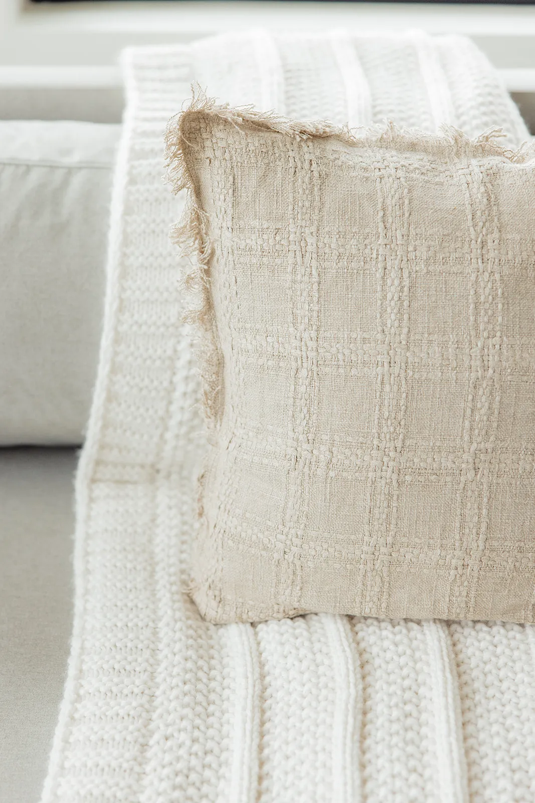 Nightingale Woven Fringe Pillow
