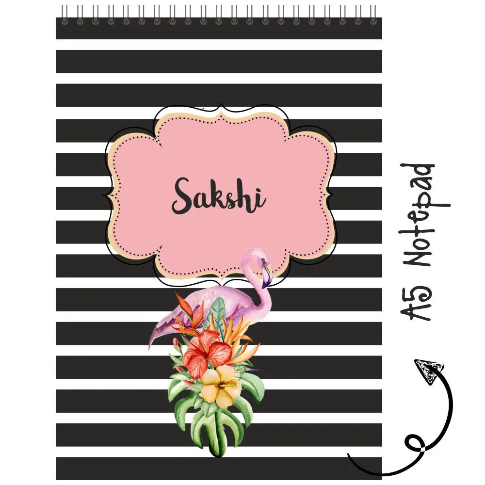 Personalized Notepad Kids - Tropical Flamingo