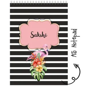 Personalized Notepad Kids - Tropical Flamingo