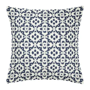 Porto Tiles Navy 22x22 Pillow