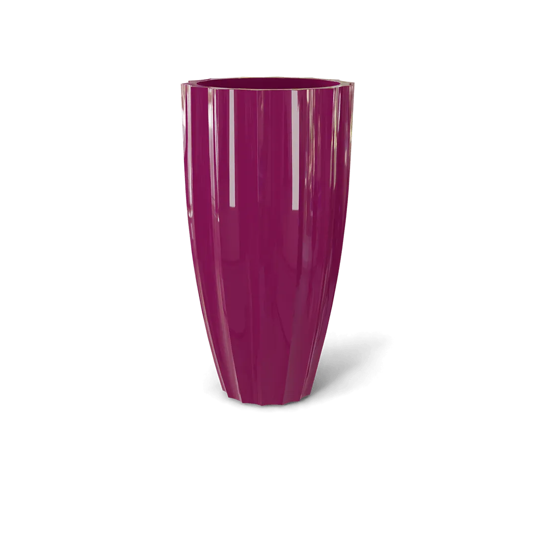 San Jose Tall Fluted Round Planter