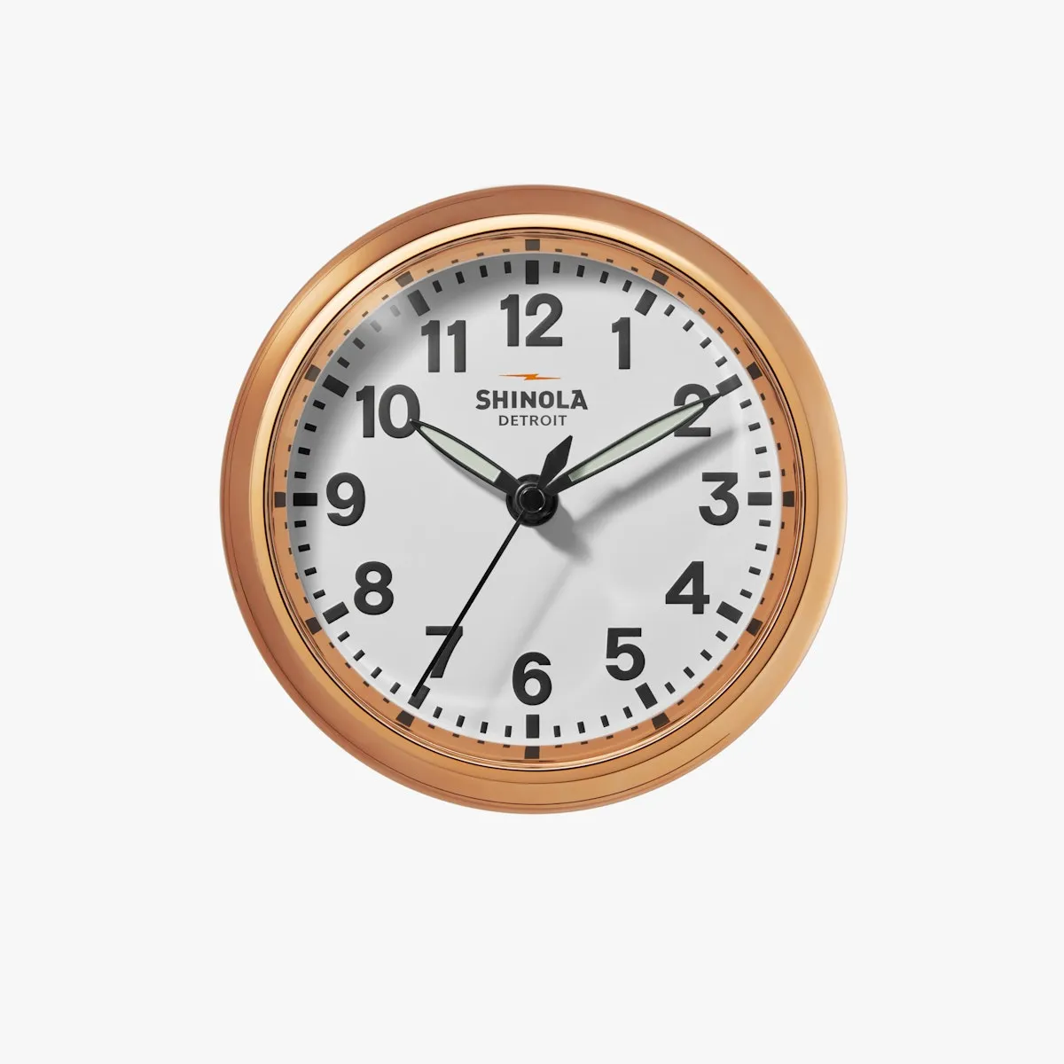 Shinola The Runwell Desk Clock  - Copper/White