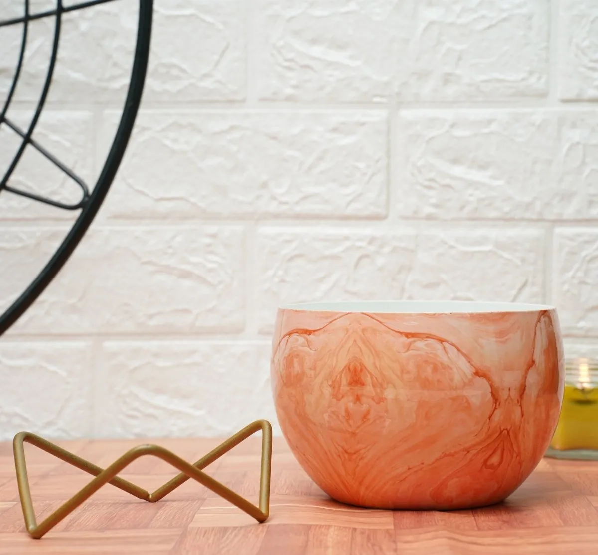 Small Pot for Indoor Plants (Marble Pink, Pack of 2)