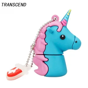 Transcend Cartoon rainbow horse usb memory stick personalized gift large capacity 4GB 8GB 16GB 32GB 64GB unicorn USB flash drive